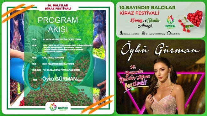 10. Bayındır Balcılar Kiraz Festivali 12 Haziran Pazar günü yapılacak
