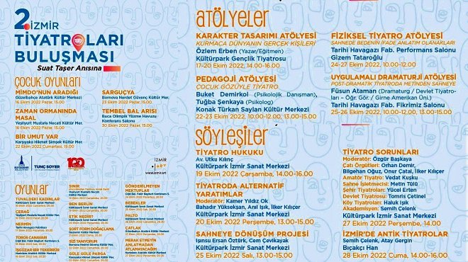 2. İZMİR TİYATROLARI BULUŞMASI BAŞLIYOR