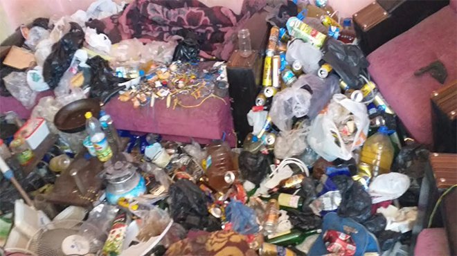 30 metrekarelik evden 1.5 ton atık çıktı