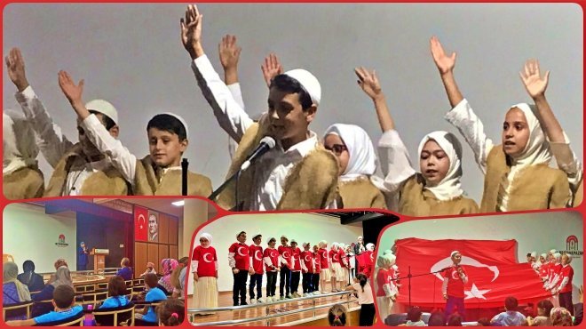 7-10 yaş gurubu Kız Kur’an Kursu öğrencilerinin mezuniyet coşkusu