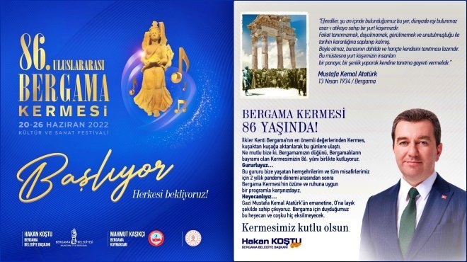 86. Uluslararası Bergama Kermes Festivali Pazartesi başlıyor