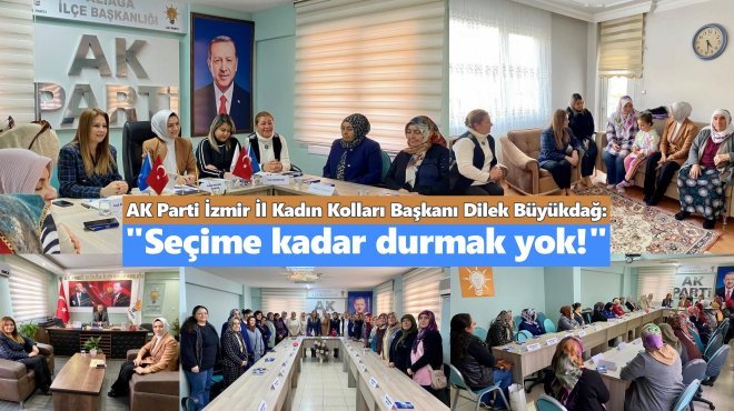 AK PARTİ İL KADIN KOLLARI BAŞKANI BÜYÜKDAĞ, ALİAĞA'DA SANDIK ÇALIŞMASINA KATILDI