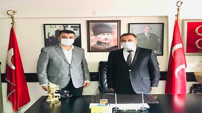 AK PARTİLİ BAŞDAŞ’TAN MHP İLÇE BAŞKANINA HAYIRLI OLSUN ZİYARETİ