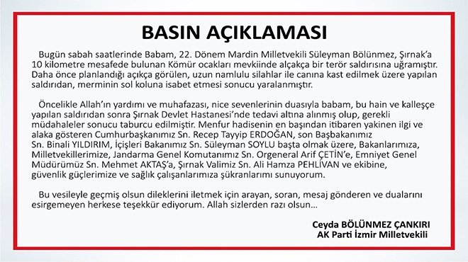 AK PARTİLİ BÖLÜNMEZ ÇANKIRI'DAN GEÇMİŞ OLSUN TEŞEKKÜRÜ