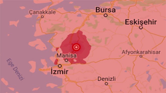 Akhisar'da 4.7 büyüklüğünde deprem 