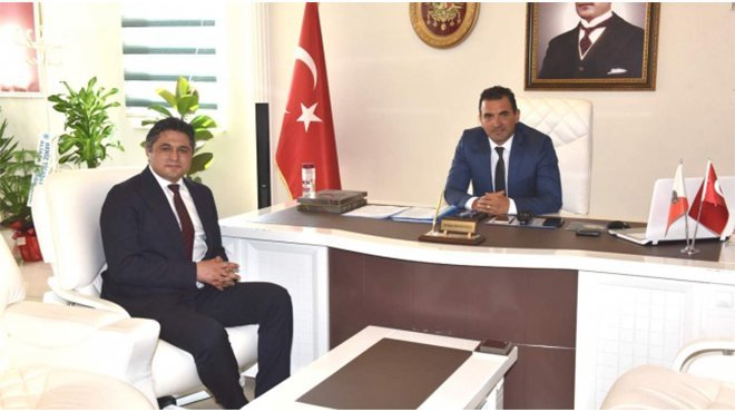 ALİAĞA BELEDİYE BAŞKANI  ACAR YENİ ATANAN İLÇE EMNİYET MÜDÜRÜNÜ ZİYARET ETTİ
