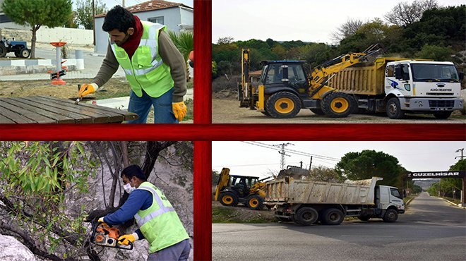 Aliağa Belediyesi’nden Güzelhisar’da Hummalı Çalışma