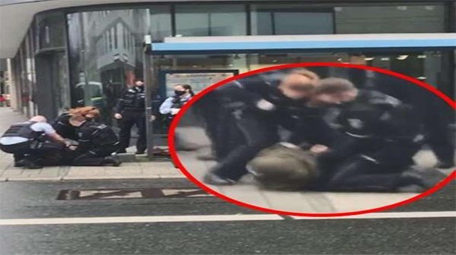 Almanya’da polisin şiddet uyguladığı başörtülü kadın Alman çıktı