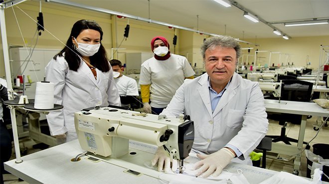Altın Bilezik Atölyesi’nde maske üretimine başlandı
