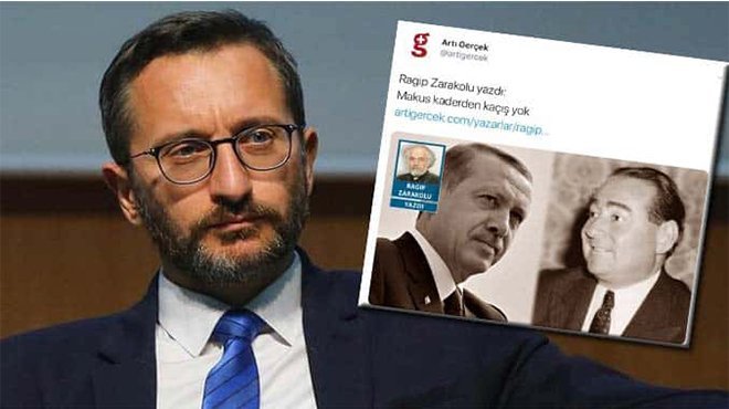 Altun'dan Makus kaderden kaçış yok yazısına suç duyurusu