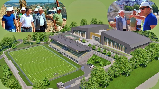 ATATÜRK GENÇLİK VE SPOR MERKEZİ'NİN YAPIMI HIZLA SÜRÜYOR