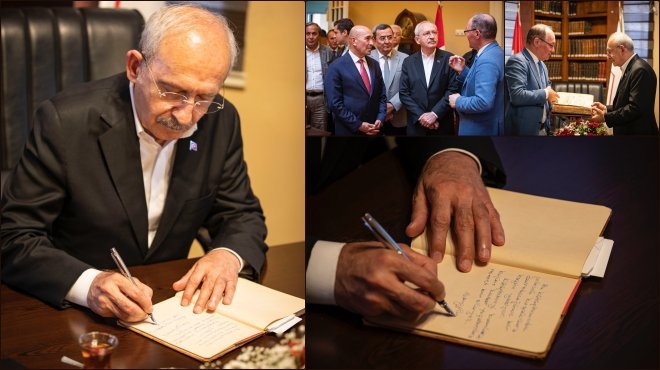 Atatürk ve İnönü’den 80 yıl sonra Kılıçdaroğlu, CHP Lideri sıfatıyla İzmir Milli Kütüphanesi’nde