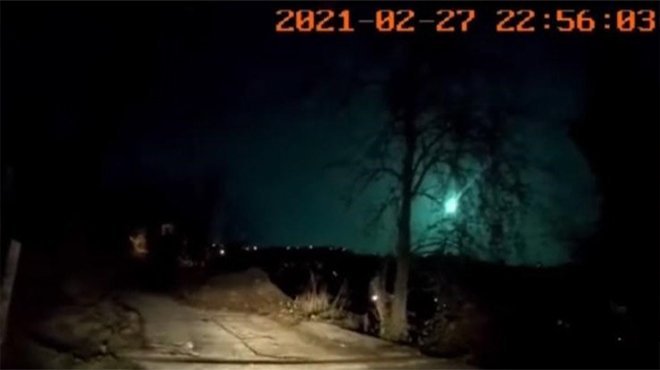 Atmosfere giren meteor Doğu Karadeniz Bölgesini aydınlattı