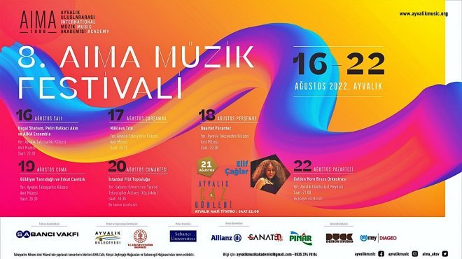 AYVALIK 8. AIMA MÜZİK FESTİVALİ 16 AĞUSTOS’TA BAŞLIYOR!