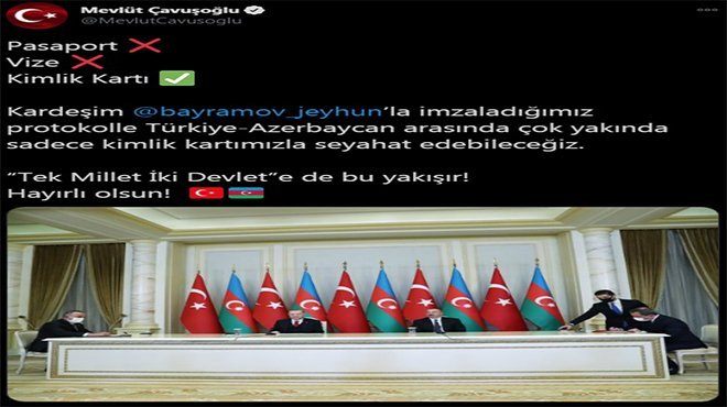 Azerbeycan'a  kimlik kartı ile gidilebilecek