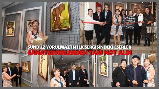 BABASININ BOYALARIYLA SERGİ AÇTI