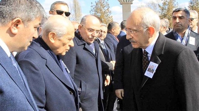 Bahçeli şehit cenazesinde Kılıçdaroğlu ile tokalaşmadı