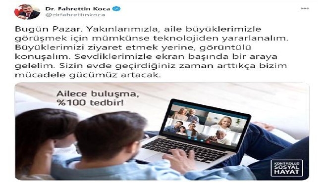 Bakan Koca: En iyi tedbir evimizdir