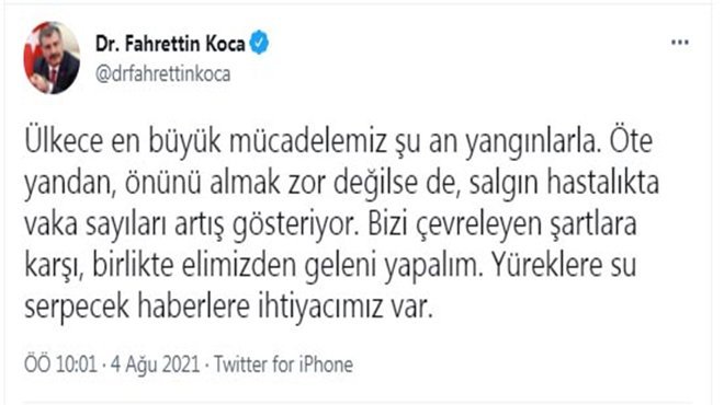 Bakan Koca: Vaka sayıları artış gösteriyor