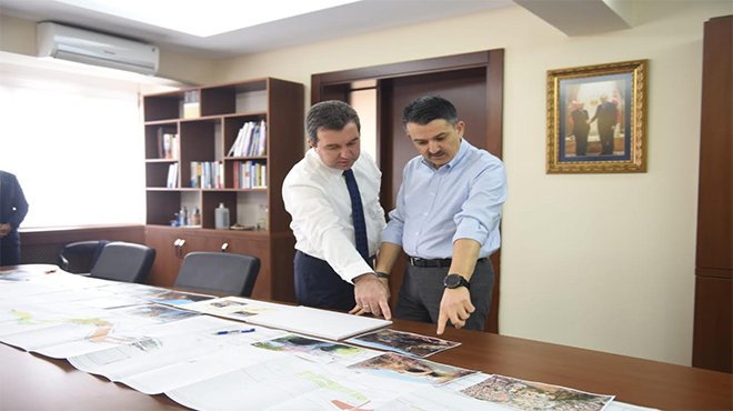 Bakan Pakdemirli Başkan Koştu ile proje inceledi