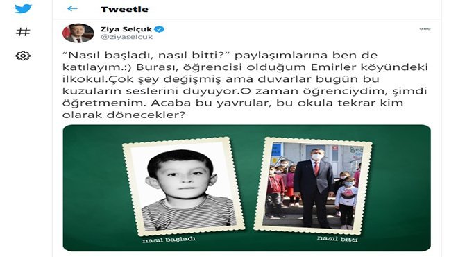 Bakan Selçuk'tan 'Nasıl başladı- nasıl bitti' paylaşımı