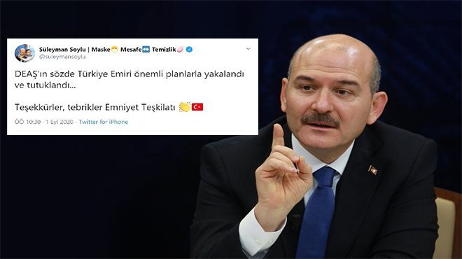 Bakan Soylu: DEAŞ'ın sözde 'Türkiye emiri' tutuklandı