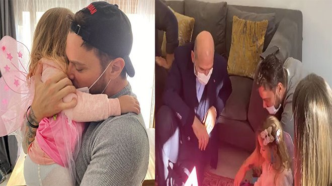 Bakan Soylu ve müzisyen Akçıl, Ayda'yı ziyaret etti