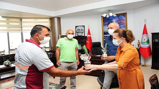 Başkan Çalkaya’dan alev savaşçılarına anlamlı hediye