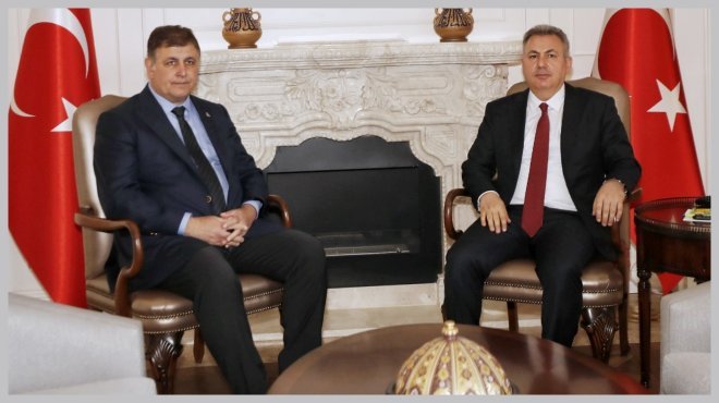 BAŞKAN CEMİL TUGAY'DAN İZMİR VALİSİ ELBAN'A ZİYARET