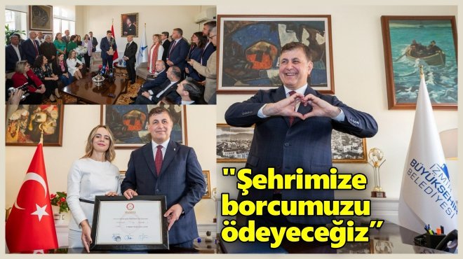 BAŞKAN CEMİL TUGAY GÖREVİ TUNÇ SOYER’DEN DEVRALDI