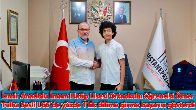 BAŞKAN DAYHAN İMAM HATİPLİ ÖMER TALHA'YI TEBRİK ETTİ...