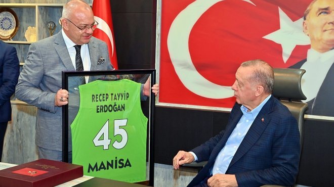 BAŞKAN ERGÜN, CUMHURBAŞKANI ERDOĞAN’I MAKAMINDA AĞIRLADI