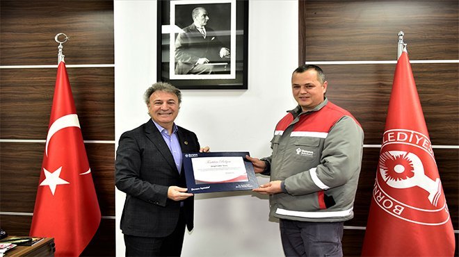 Başkan İduğ’dan teşekkür belgesi
