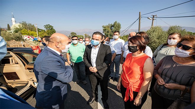 Başkan Soyer’den Kiraz’da yoğun mesai