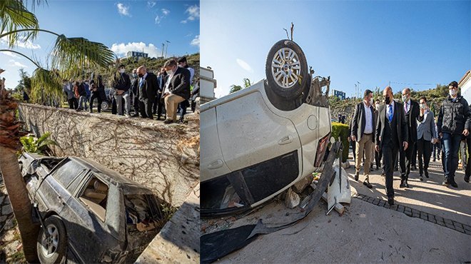 Başkan Soyer hortumun vurduğu Alaçatı'da