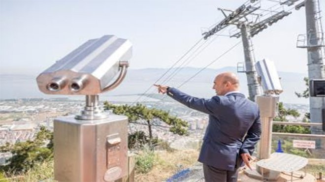 Başkan Soyer yeniden açılan Teleferik tesislerini gezdi
