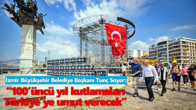 BAŞKAN TUNÇ SOYER 9 EYLÜL HAZIRLIKLARINI YERİNDE İNCELEDİ...
