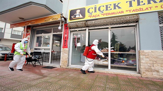 BAYRAKLI BELEDİYESİ, 86 BİN NOKTAYI DEZENFEKTE ETTİ