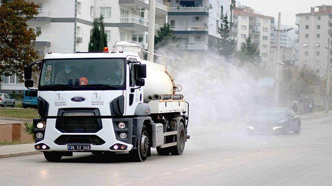 BAYRAKLI BELEDİYESİ 90 BİN NOKTAYI DEZENFEKTE ETTİ