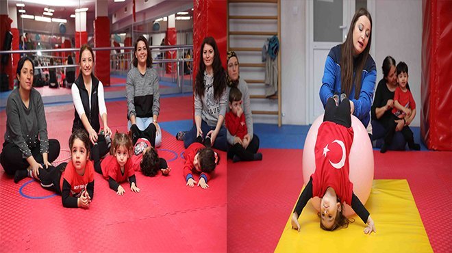 Bayraklı’da anne-çocuk jimnastik kursu