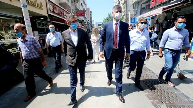 Bayraklı'da 'Sosyal mesafe ve maske' denetimi