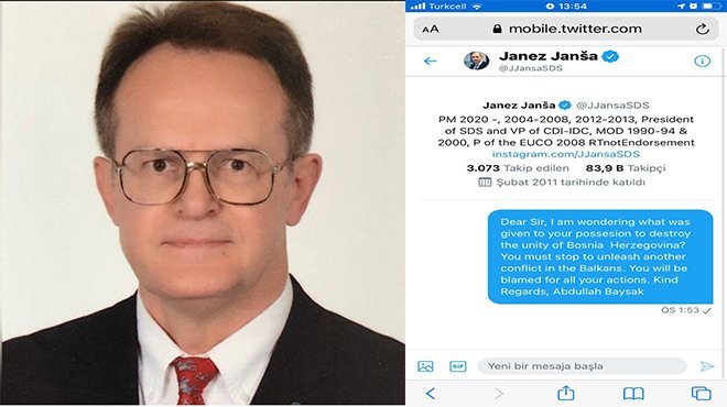 Baysak’tan Slovenya Başbakanı Janez Jansa’ya tepki