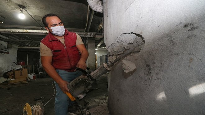 Bergama Belediye hizmet binasına deprem incelemesi