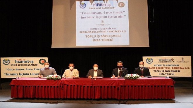 Bergama Belediyesinde toplu iş sözleşmesi sevinci