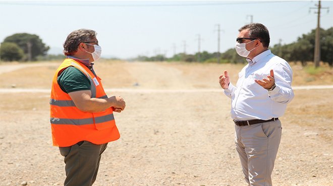 Bergama çevre yolu inşaatı başladı