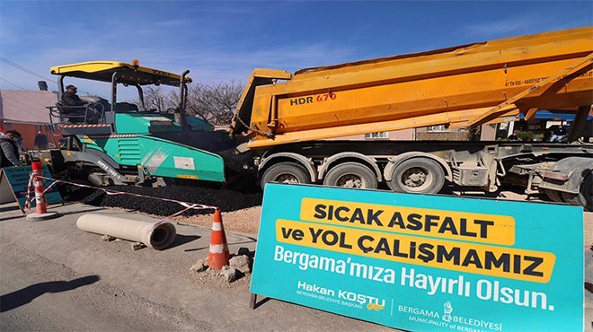 Bergama'da asfalt sevinci