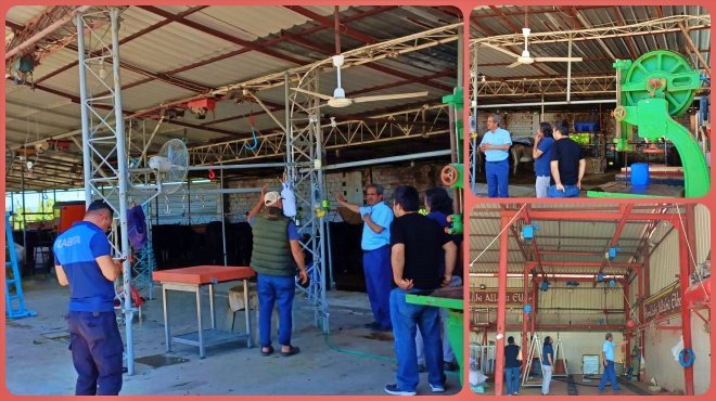 Bergama’da kurban kesim yerlerine denetim