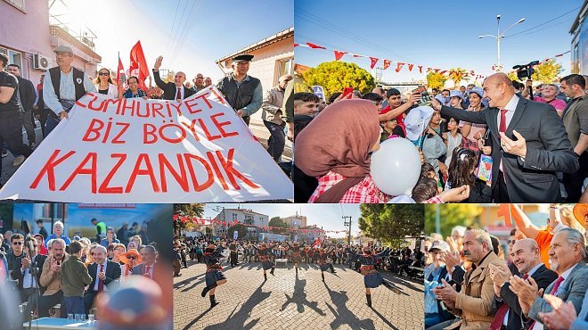 BERGAMA’NIN ZEYTİNDAĞ KÖYÜ'NDE CUMHURİYET COŞKUSU