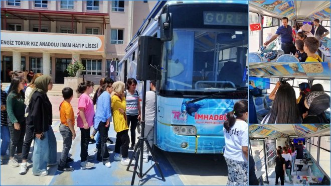 Bilim ve teknoloji üssü İMHADBÜS'e Ayrancılar Kız İmam Hatip’te büyük ilgi