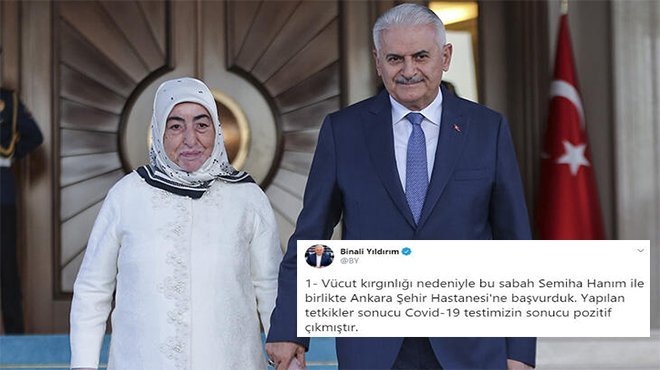 Binali Yıldırım duyurdu: Koronavirüs testimiz pozitif çıktı